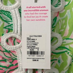 Lilly Pulitzer Green and Pink Floral Maxi Dress